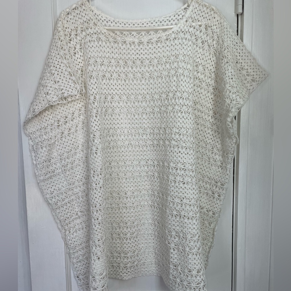 Loose weave caftan swim cover up.